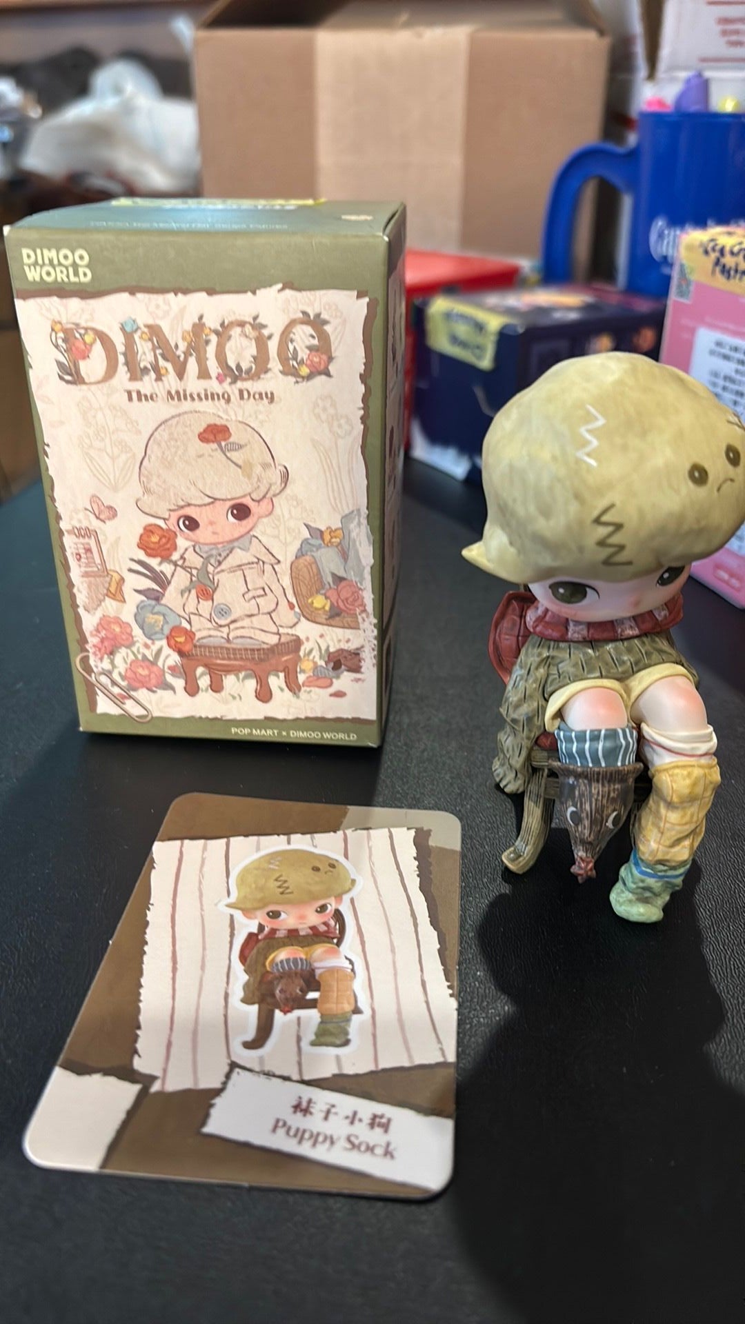 Authentic Dimoo The Missing Day Series Figure (Puppy Sock) Pop Mart