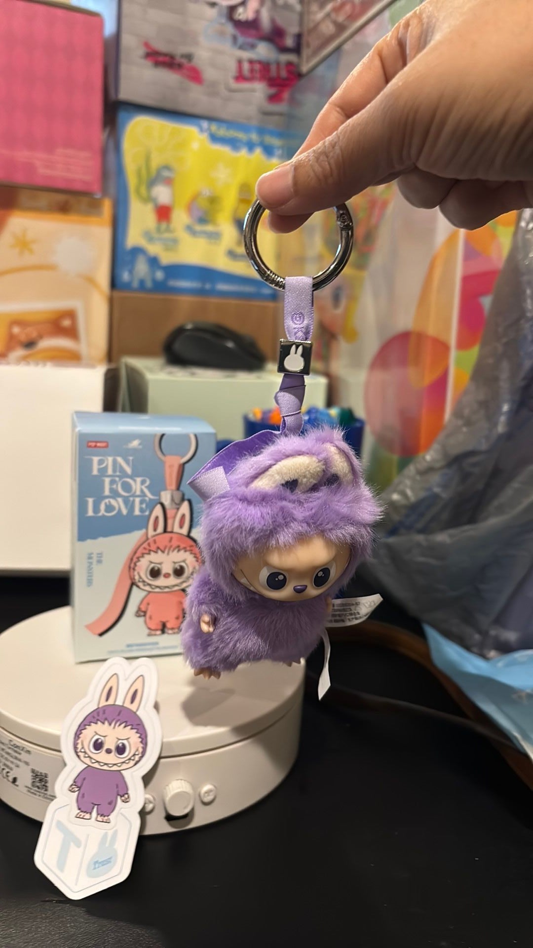 Pop Mart Labubu The Monsters Pin For Love Series Mini Vinyle Peluche Pendentif T